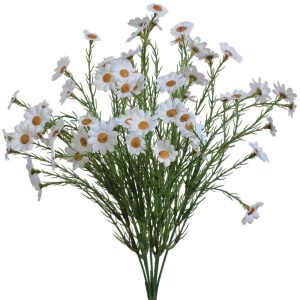 Mini Daisy Bush x7, 15" Cream | Pioneer Wholesale Filler Bushes