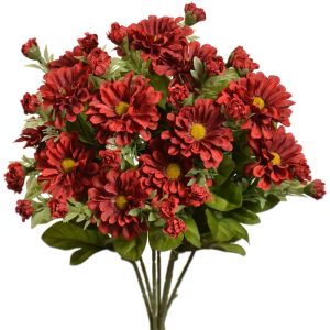 Zinnia Bush x7, 15" Brick Red | Pioneer Wholesale Single Variety Flower Bushes