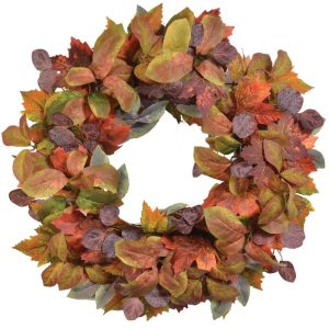 Maple & Eucalyptus Wreath 24" Fall Mix | Pioneer Wholesale Wreaths