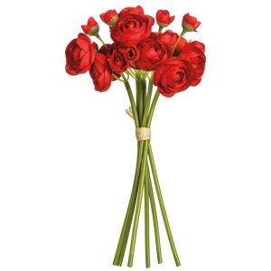 Mini Ranunculus Bundle x6, 10" Red | Pioneer Wholesale Pre-mades