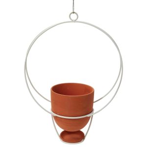 Jansen Ceramic Hanging Planter 11x5x15" Terracotta | Pioneer Wholesale Terracotta Containers