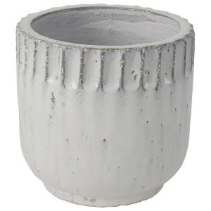 Kanab Ceramic Pot 6.25×6.25" White | Pioneer Wholesale Ceramic