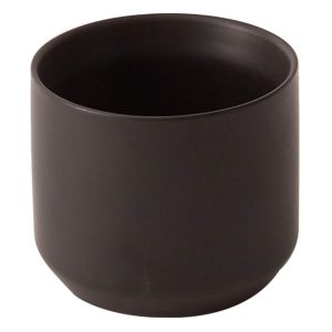 Kendall Ceramic Pot 3.25×2.75" Black | Pioneer Wholesale Ceramic