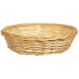 Round Split Willow Basket 14" Natural | Pioneer Wholesale Single Baskets