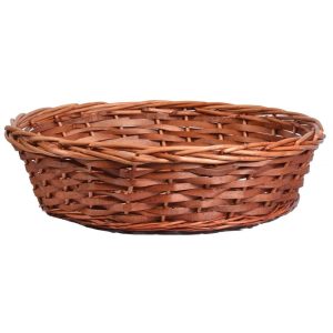 Round Woodchip Basket 16" Brown Stained | Pioneer Wholesale Single Baskets